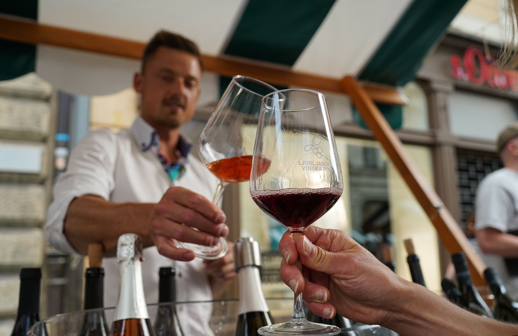 Ljubljana wine tasting in the old town during spring - one of the seasonal pleasures of visiting the city in April